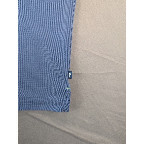 Tommy Bahama Island Zone Polo Shirt Medium Men's Blue Short Sleeve Modal Blend - Picture 9 of 9